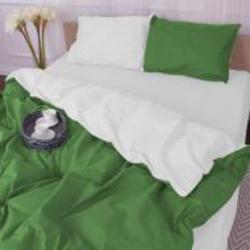 Комплект постельного белья Green Diego 2х143х210 см бело-зеленый MirSon