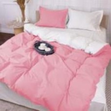 Комплект постельного белья Poplin Line 002 + 041 Jamalia 160х220 см белый/розовый MirSon