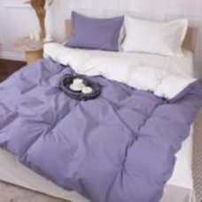 Комплект постельного белья Poplin Line 002 + 056 Kathleen 175х210 см белый/серый MirSon