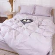 Комплект постельного белья Poplin Line 054 Light Gray 160x220 см светло-серый MirSon