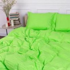 Комплект постельного белья Satin Stripe 30-0016 Light Green 200х220 см салатовый MirSon