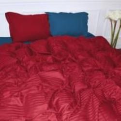 Комплект постельного белья Satin Stripe 30-0018+30-0019 Mardin 200х220 см красный/синий MirSon