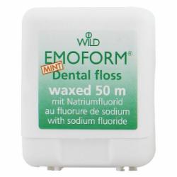 Зубная нить Dr. Wild Emoform вощена с фторидом и мятой 50 м
