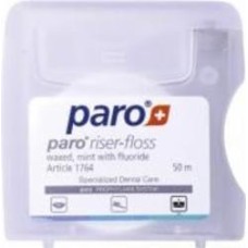 Зубная нить Paro riser-floss вощена с мятой и фтором 50 м