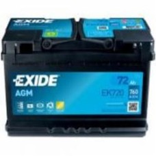 Аккумулятор автомобильный EXIDE AGM 72Ah 720A 12V EK720 «+» праворуч (EK720)