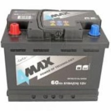 Аккумулятор автомобильный 4MAX 60Ah 510A 12V BAT60510L4MAX «+» слева (BAT60510L4MAX)
