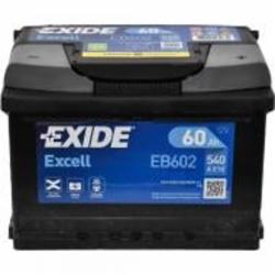 Аккумулятор автомобильный EXIDE Excell 60Ah 540A 12V EB602 «+» справа (EB602)