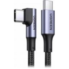 Кабель UGREEN US334 USB-C 2.0 to Angled USB-C M/M Cable Aluminium Shell with Braided 3 м черный (20583)