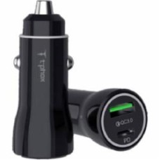 Автомобильное зарядное устройство T-PHOX Rapid Car Charger PD20W + QC3.0 18W (T-C08 Black)