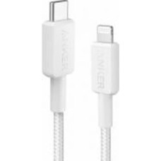 Кабель Anker 322 USB-C to Lightning Nylon 0,9 м белый (A81B5H21)