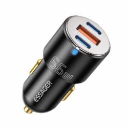 Автомобильное зарядное устройство Essager City Dual Car Charger 66W Black (ECC2C1A-FF01)