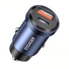 Автомобильное зарядное устройство Essager Gyroscope Mini Charger USB-A + Type-C 45W Blue (ECCAC45-TL03-Z)