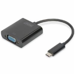 Адаптер Digitus USB-C - VGA Full HD M/F 0,15 м черный (DA-70853)