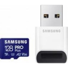 Карта памяти Samsung microSDXC 128 ГБ Class 10UHS-I Class 3 (U3) (MB-MD128SB/WW ) PRO Plus W/Reader
