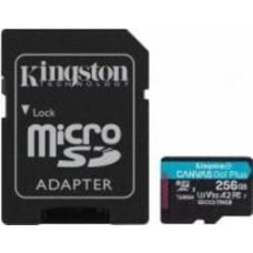 Карта памяти Kingston microSDXC 256 ГБ Class 10UHS-I (657571 ) Canvas Go Plus A2 U3 (SD-адаптер)