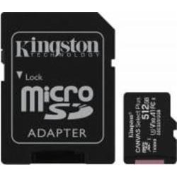Карта памяти Kingston microSDXC 512 ГБ Class 10UHS-I (992165 ) Canvas Select Plus (SD-адаптер)