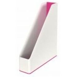Лоток для бумаг вертикальный WOW Duo Colour розовый металлик 5362-10-23 Leitz