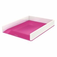 Лоток для бумаг горизонтальный WOW Duo Colour розовый металлик 5361-10-23 Leitz