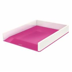 Лоток для бумаг горизонтальный WOW Duo Colour розовый металлик 5361-10-23 Leitz
