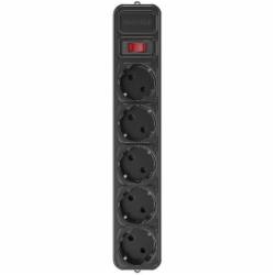 Сетевой фильтр Maxxter с заземлением 5 гн. черный 4,5 м SPM5-G-15B