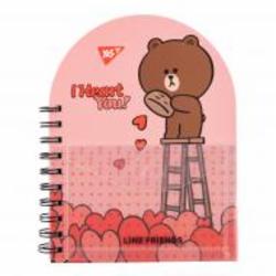 Блокнот YES с пластиковым карманом Line Friends