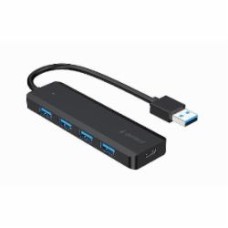 USB-хаб Gembird UHB-U3P4P-02, 4 порти USB 3.1,USB-A, USB-C PD