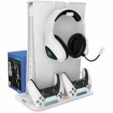 Подставка для игровой приставки Canyon CS-5 RGB PS5 Charge white