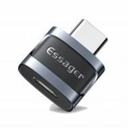 Адаптер Essager Xuankong OTG Micro Female to Type-C male USB 3.0 серый (EZJMC-XL01)