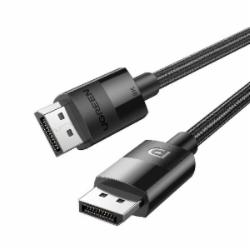 Дата-кабель UGREEN DP114 DP 1.4 Male to Male Plastic Case Braided Cable 1,5 м черный (80391)