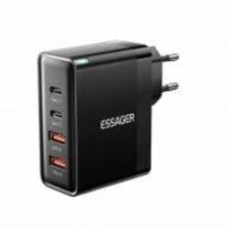 Зарядное устройство Essager Сетевое зарядное устройств Essager Grace 100W GaN 4 Ports Travel Charger 2 Type-C + 2 Type-A Black (ECT2CA-QYB01-Z)