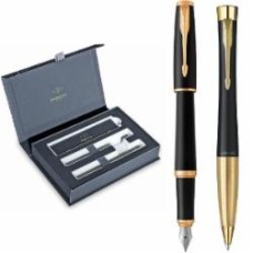 Набор ручек Parker Urban Muted Black GT FP+BP 30 092b24 (перьевая + шариковая)