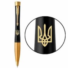 Ручка шариковая Parker Urban Ukraine Muted Black GT BP Трезубец 30035_T001y