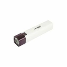 Фонарик MasterTool 3 режима 1W LED 80 lum/7000K/60 м/power bank/USB/Li-ion1200mAh/ABS WHITE (RX-8001) белый