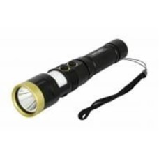 Фонарик аккумуляторный MasterTool 8 режимов 5W LED/0,5W WHITE/RED/BLUE/300 lum/7000K/200 м/IP44/USB/Li-ion2000 mAh AL (RX-8006) черно-зеленый