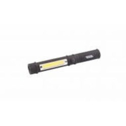 Фонарь светодиодный MasterTool ручной магнитный 1W LED/1W COB LED/90 lum/6500К/50 м/3xAAA ABS (94-0806) черный