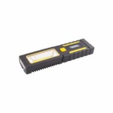 Фонарь светодиодный MasterTool ручной магнитный с подвесом 4*0,4W LED/3W COB LED/150 lum/8000К/10 м/3xAAA ABS (94-0808) черный с желтым