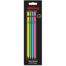 Набор карандашей WCP Neon Assorted Colors HB блистер 4 шт Rotring Drawing