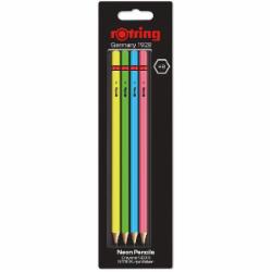 Набор карандашей WCP Neon Assorted Colors HB блистер 4 шт Rotring Drawing