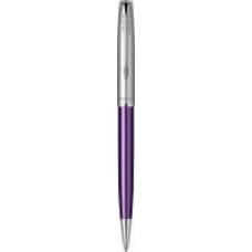 Ручка шариковая Parker Ручка Паркер Sonnet 17 Essentials Metal & Violet Lacquer хром. кул.