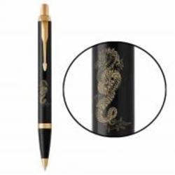 Ручка шариковая Parker Ручка Паркер IM Zodiac Black позол. кул. Дракон