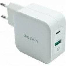 Зарядное устройство Choetech GaN USB Type-C, Type-A 65W, PD, QC