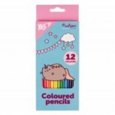 Карандаши цветные 12 цветов Pusheen бирюзовый YES