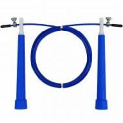Скакалка EasyFit Speed Cable Rope 3 м со стальным тросом и регулируемой длиной синяя EF-2039-BL