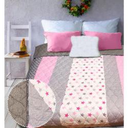 Покрывало STAR DOTS (PINK) поплин 210x240 см Zastelli розовый
