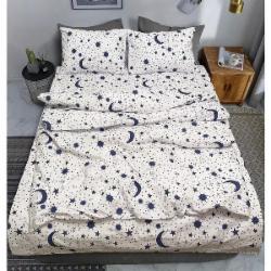 Комплект постельного белья полуторный STARS ON WHITE REVERSE белый Zastelli