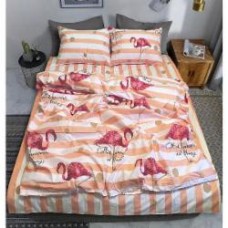 Комплект постельного белья евро FLAMINGO FRONT/REVERSE розовый Zastelli