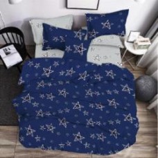Комплект постельного белья семейный STARS on BLUE/on GREY new синий Zastelli