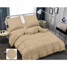Комплект постельного белья семейный жатка BEIGE бежевый Zastelli
