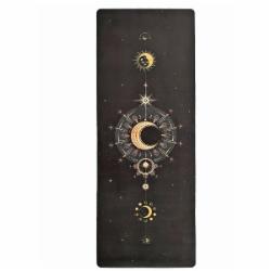 Коврик для йоги EasyFit BlackMoon замша+каучук 3 мм EF-1926 черный