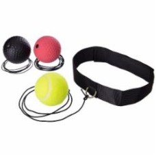 Набор EasyFit Fight Ball Set EF-8501 комплект повязка на голову + файт болы 3 шт Черный, салатовый, красный р. универсальный